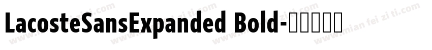 LacosteSansExpanded Bold字体转换